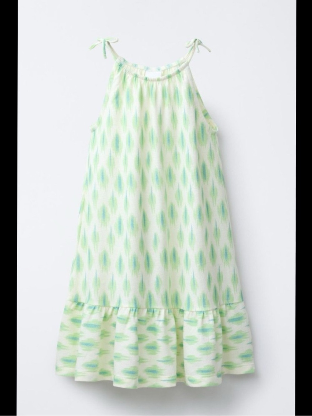 Zara Girls tie-dye camisole dress tiered hem tie shoulder straps Size XL